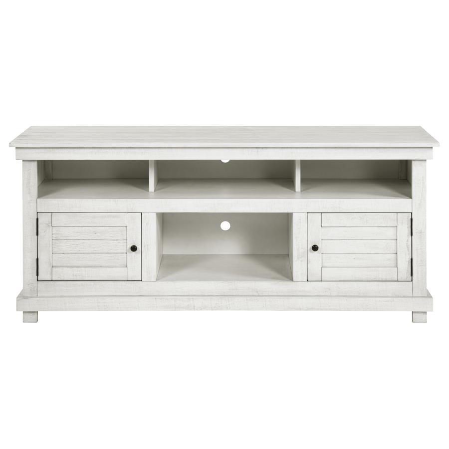 Payne 60-inch TV Stand Media Console Distressed White view 3