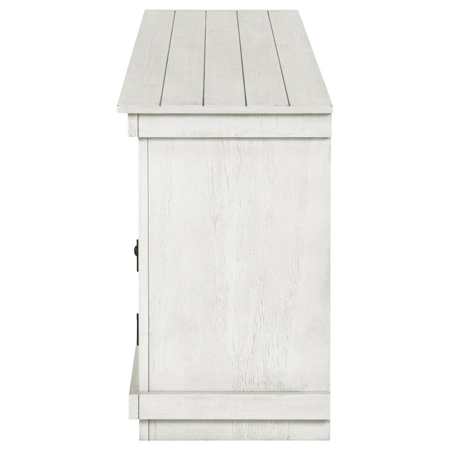 Payne 60-inch TV Stand Media Console Distressed White view 6