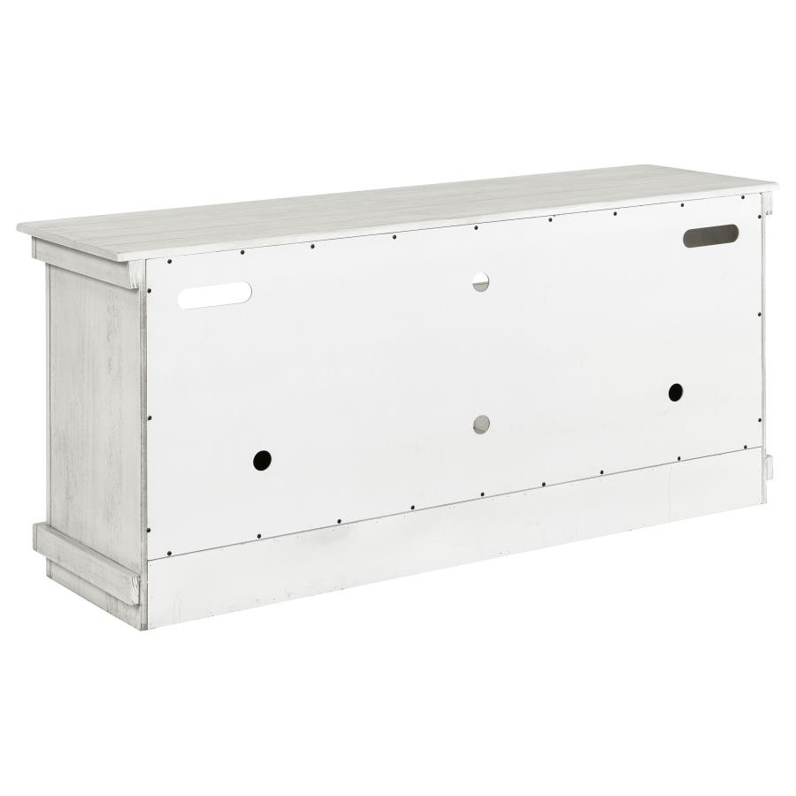 Payne 60-inch TV Stand Media Console Distressed White view 7
