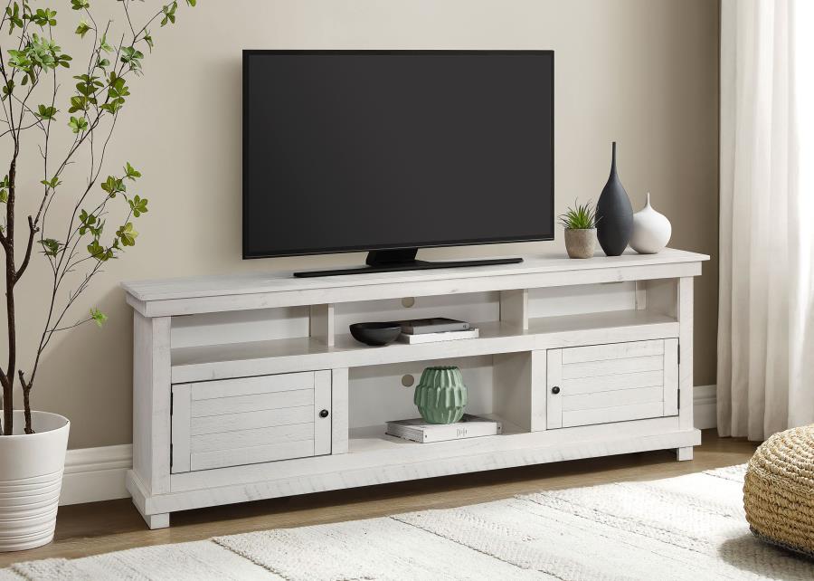 Payne 70-inch TV Stand Media Console Distressed White view 2