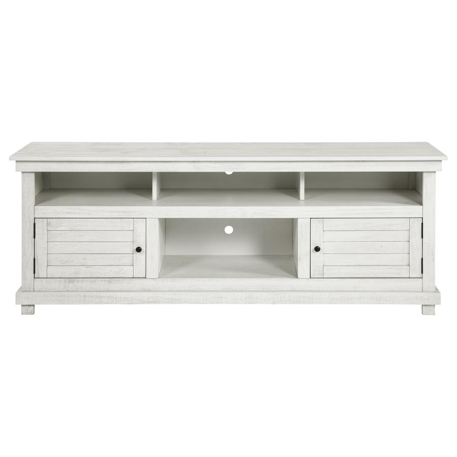Payne 70-inch TV Stand Media Console Distressed White view 3