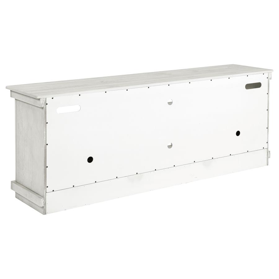 Payne 70-inch TV Stand Media Console Distressed White view 7