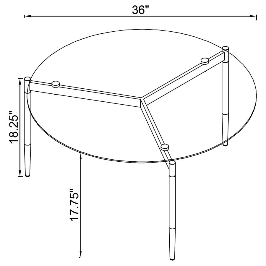 Rosalie Round Smoked Glass Top Coffee Table Grey view 7
