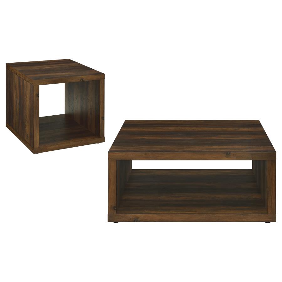Frisco 2-piece Coffee and End Table Set Dark Pine view 2