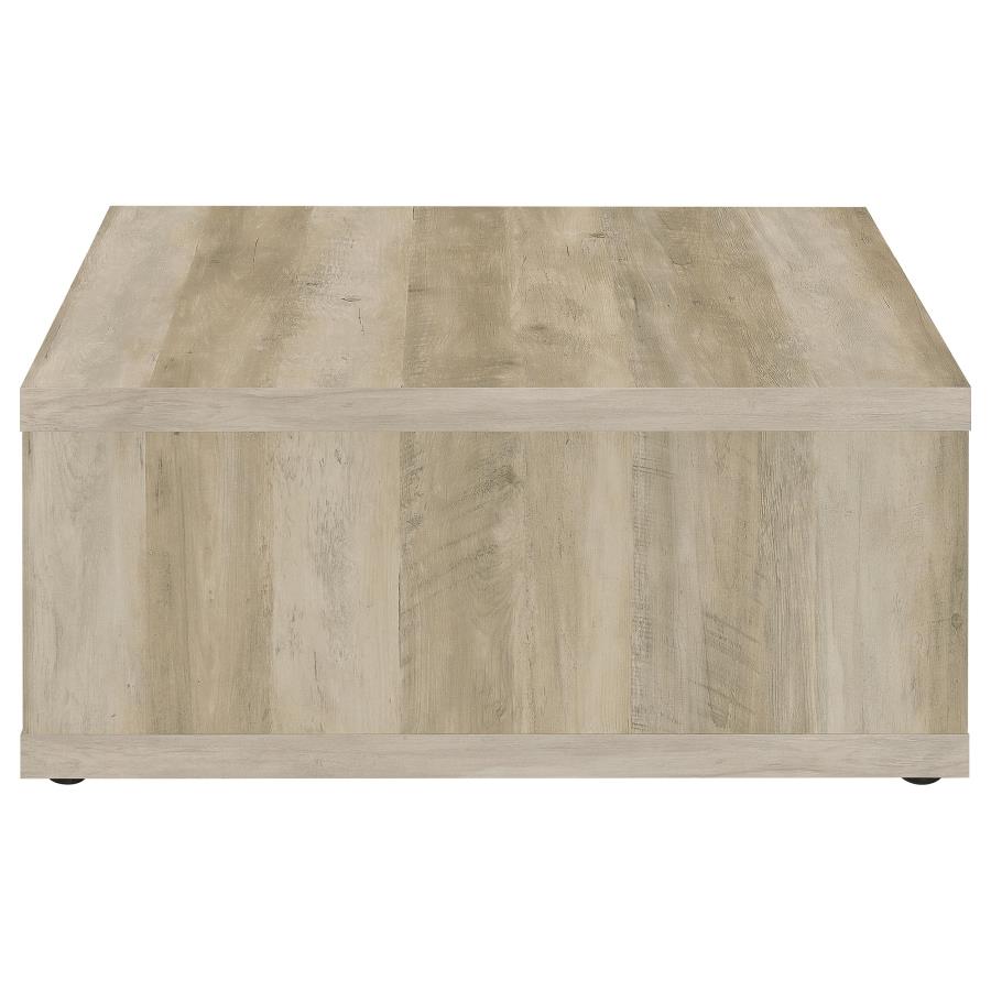Frisco Square Engineered Wood Coffee Table Distressed Pine view 5