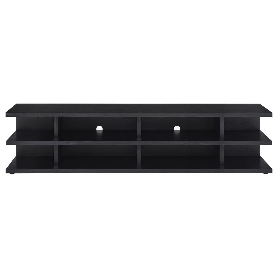 Cartmill 78-inch 2-tier TV Stand Media Console Black view 3