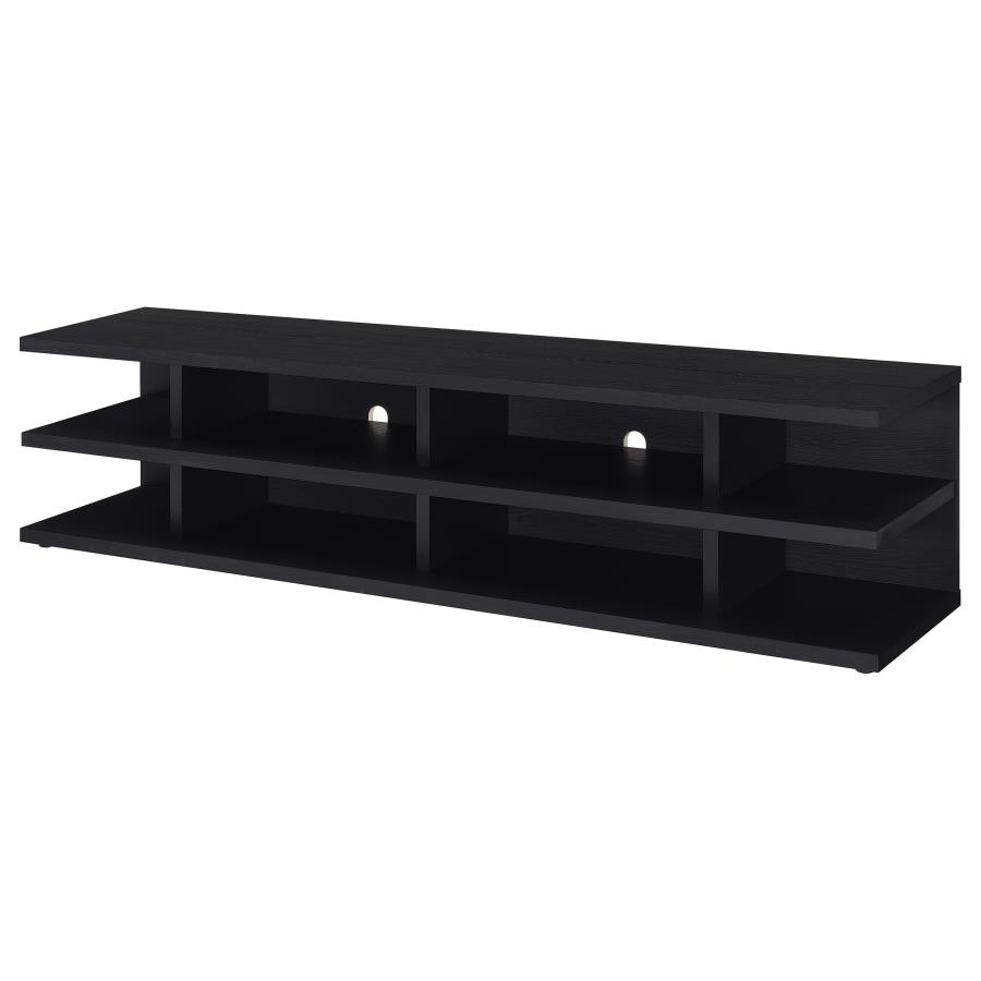 Cartmill 78-inch 2-tier TV Stand Media Console Black view 4