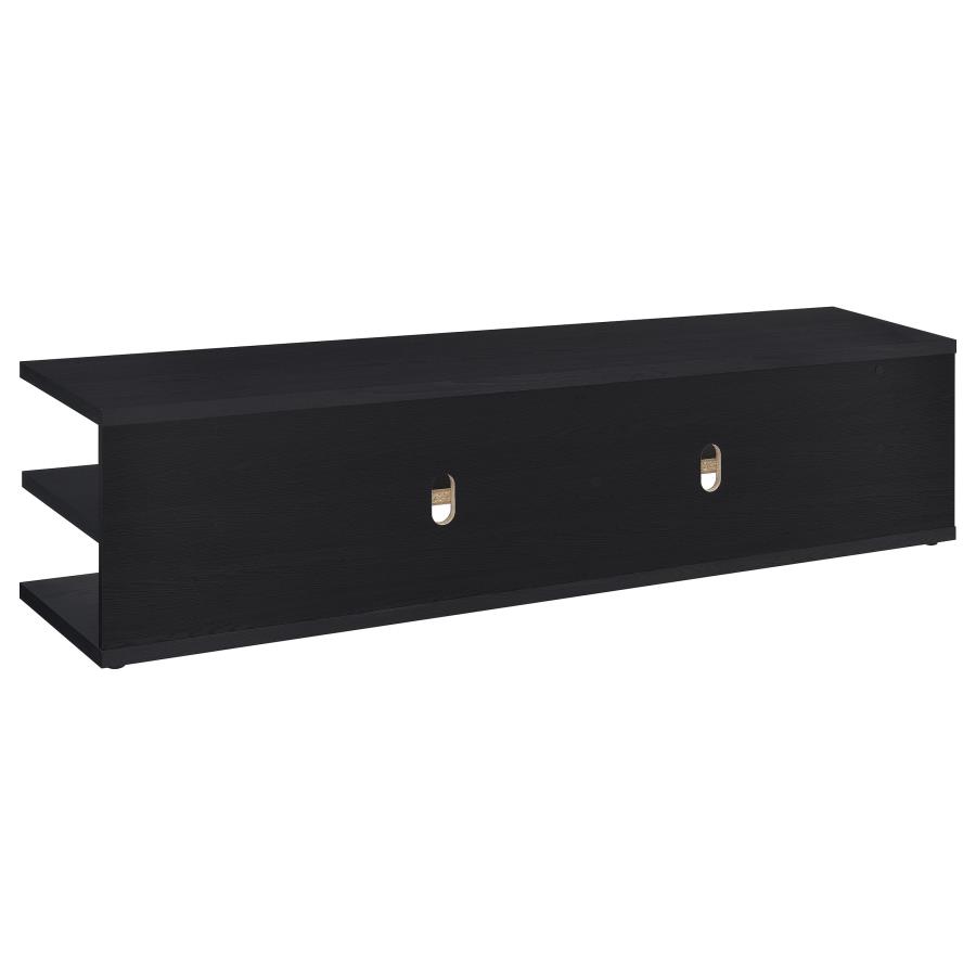 Cartmill 78-inch 2-tier TV Stand Media Console Black view 6