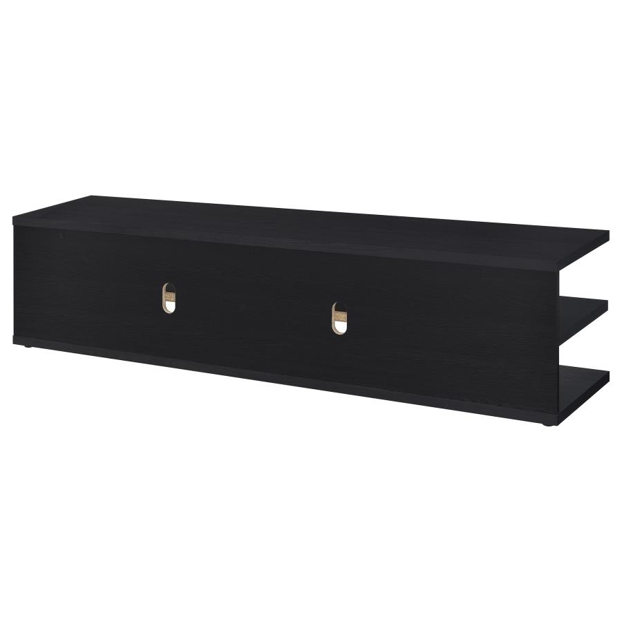 Cartmill 78-inch 2-tier TV Stand Media Console Black view 7