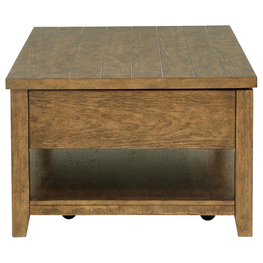 Payne 48-inch Mobile Lift Top Coffee Table Distressed Brown view 7