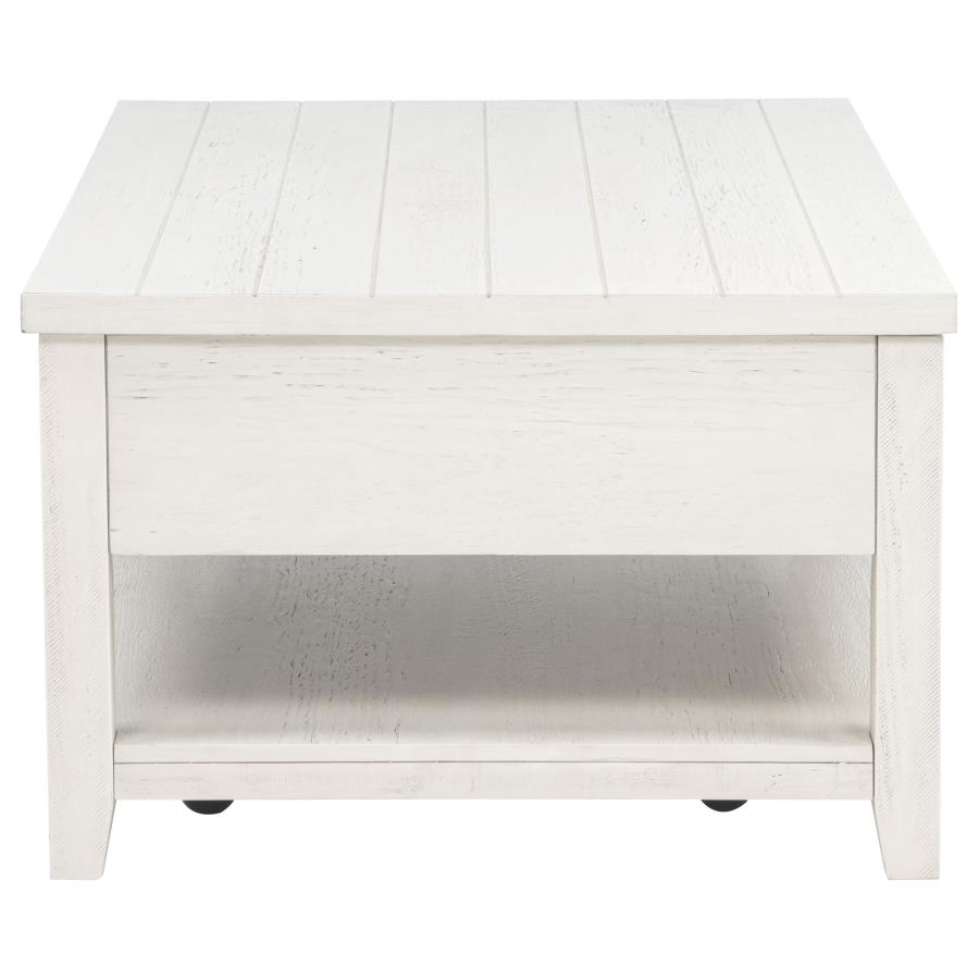 Payne 48-inch Mobile Lift Top Coffee Table Distressed White view 7