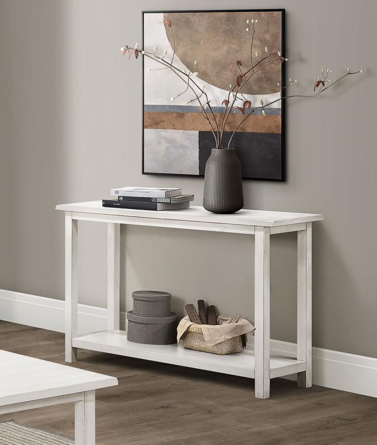 Payne Wood Entryway Sofa Console Table White view 2