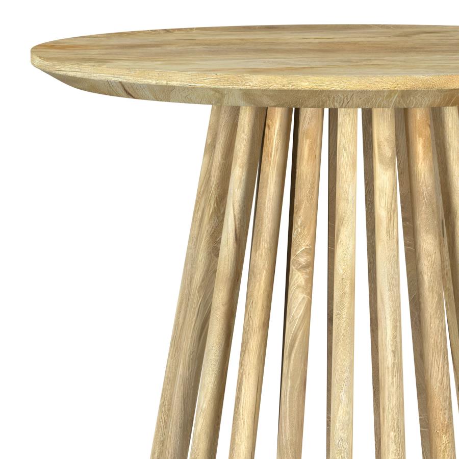 Touhy Round Solid Wood End Side Table Natural Mango view 5