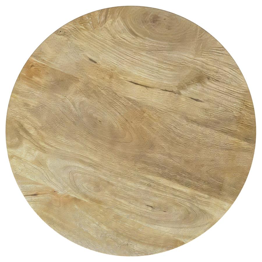 Touhy 3-piece Round Coffee and End Table Set Natural Mango view 5