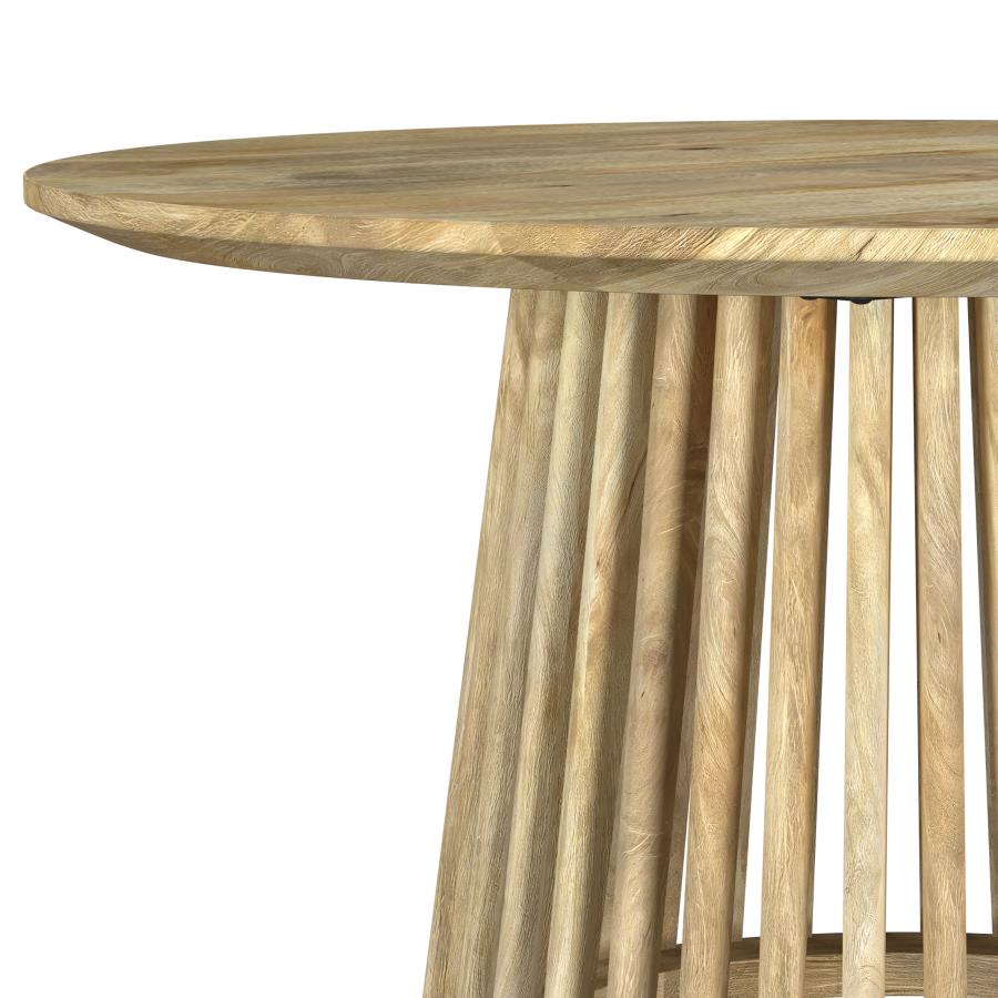 Touhy Round Solid Wood Cocktail Coffee Table Natural Mango view 5