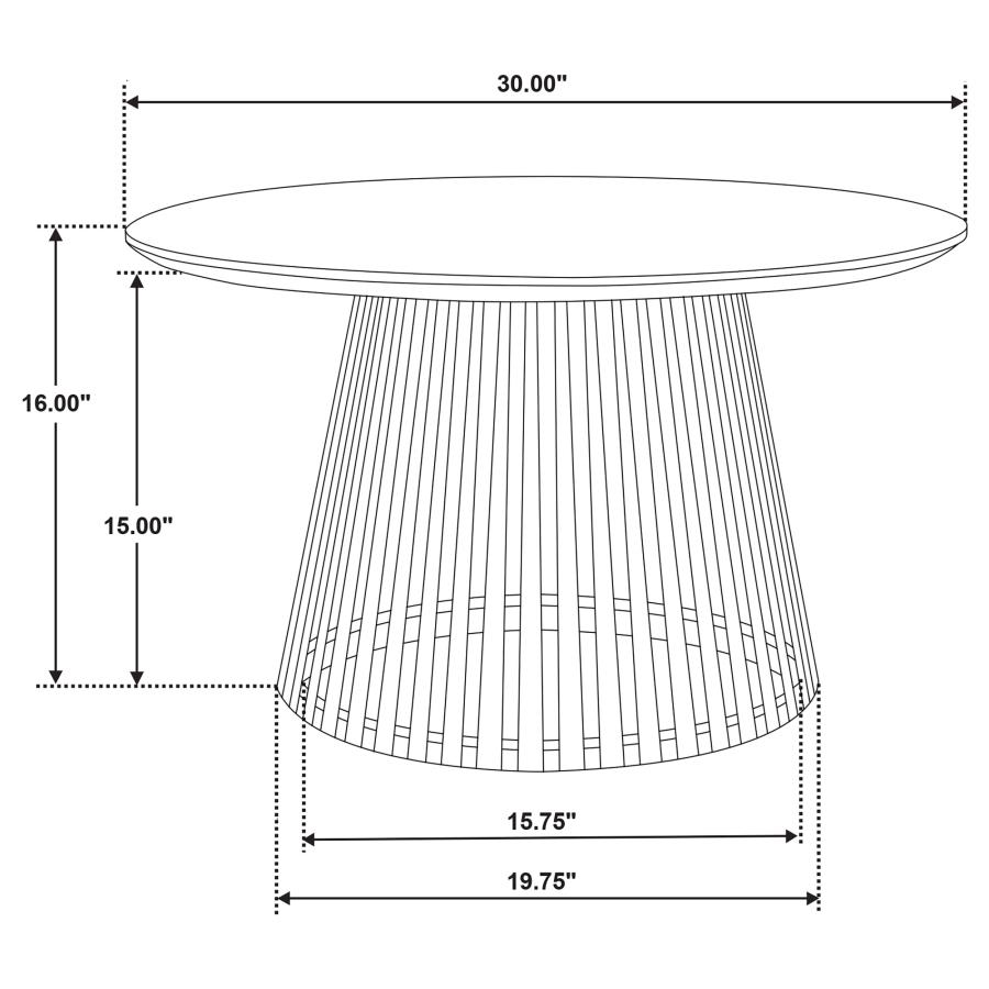 Touhy Round Solid Wood Cocktail Coffee Table Natural Mango view 7