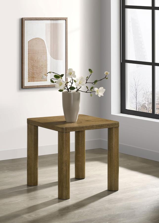 Castlewood Engineered Wood Accent Side End Table Brown Oak view 2