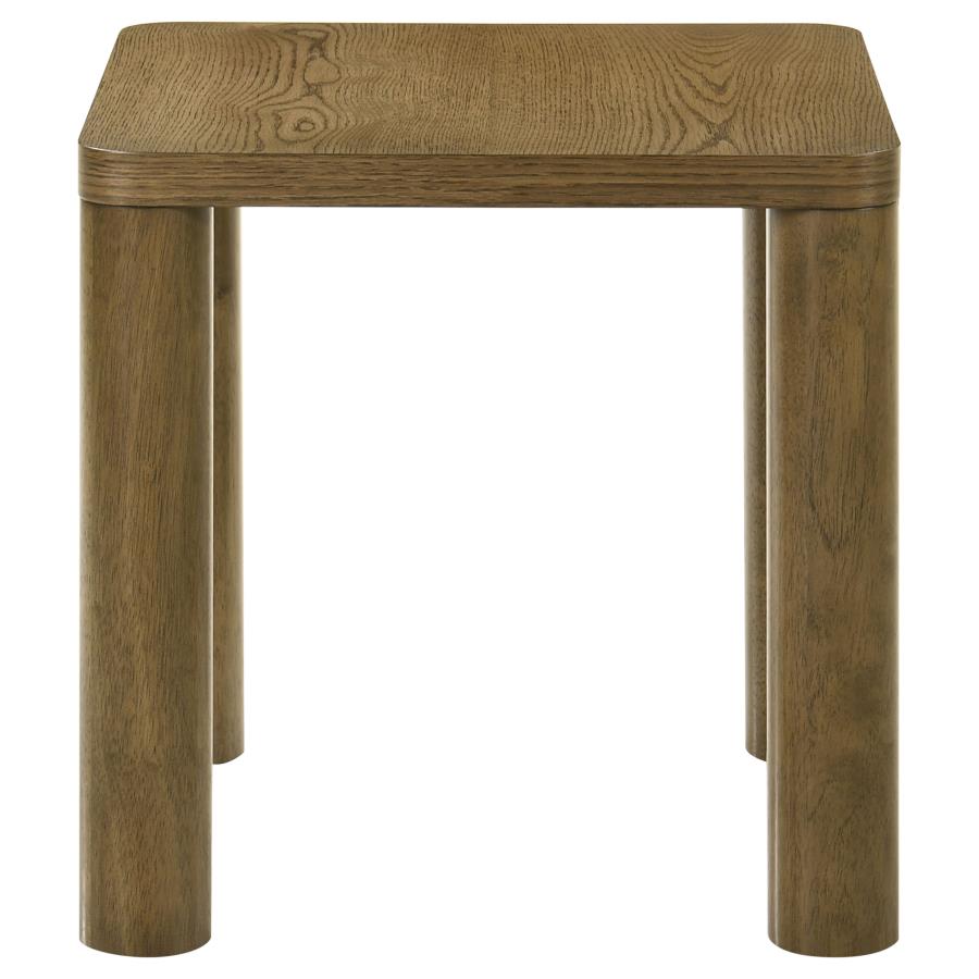Castlewood Engineered Wood Accent Side End Table Brown Oak view 4