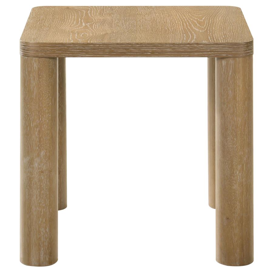 Castlewood Engineered Wood Accent Side End Table Light Oak view 4