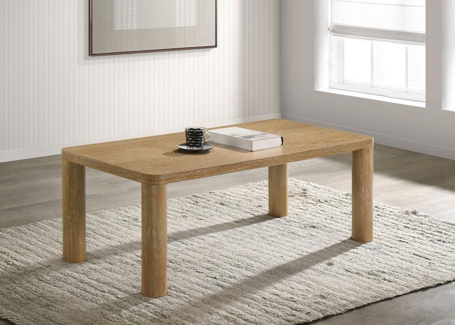 Castlewood Engineered Wood Cocktail Coffee Table Light Oak view 2