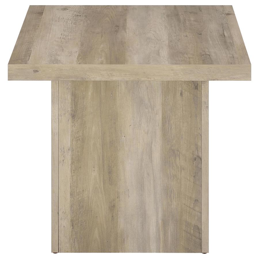 Devar Square Engineered Wood End Table Distressed Pine view 5
