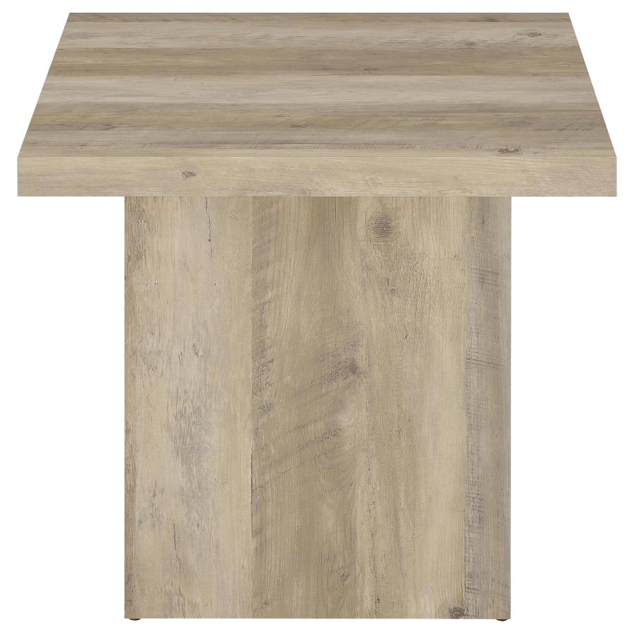 Devar 2-piece Square Coffee End Table Set Distressed Pine view 4