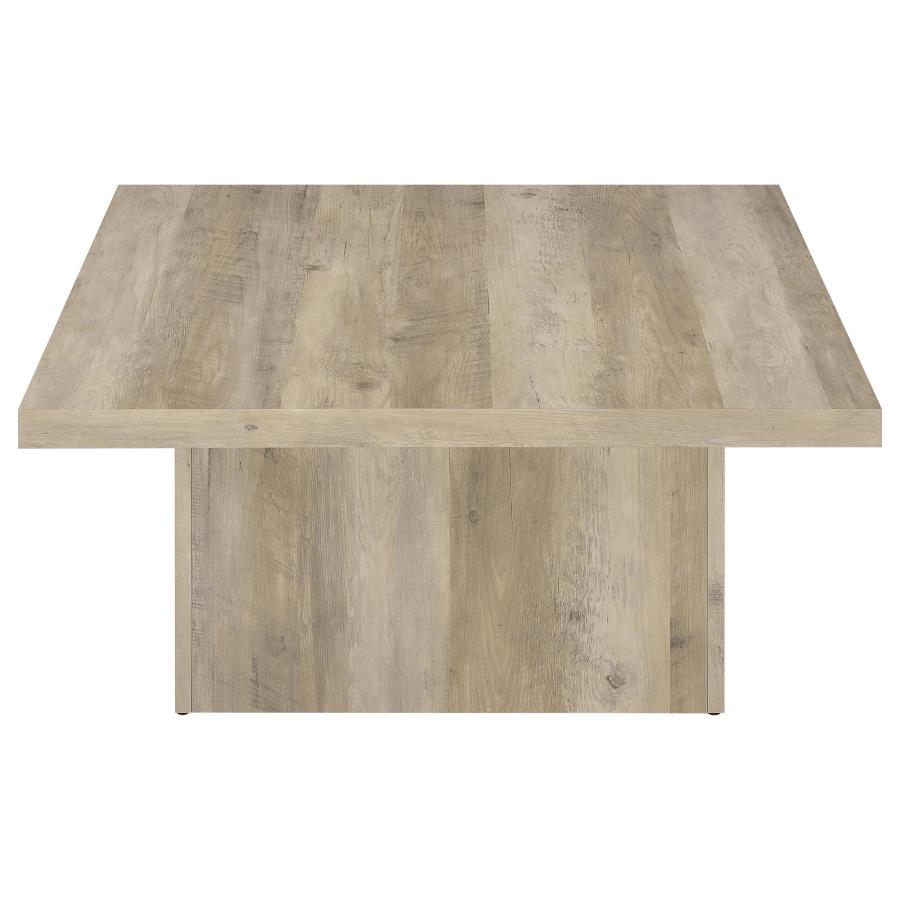 Devar Square Engineered Wood Coffee Table Distressed Pine view 5