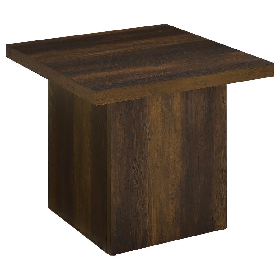 Devar 2-piece Square Coffee and End Table Set Dark Pine view 3