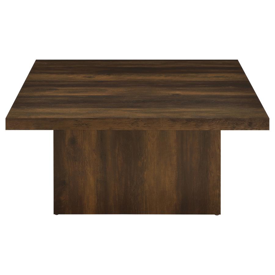 Devar Square Engineered Wood Cocktail Coffee Table Dark Pine view 3