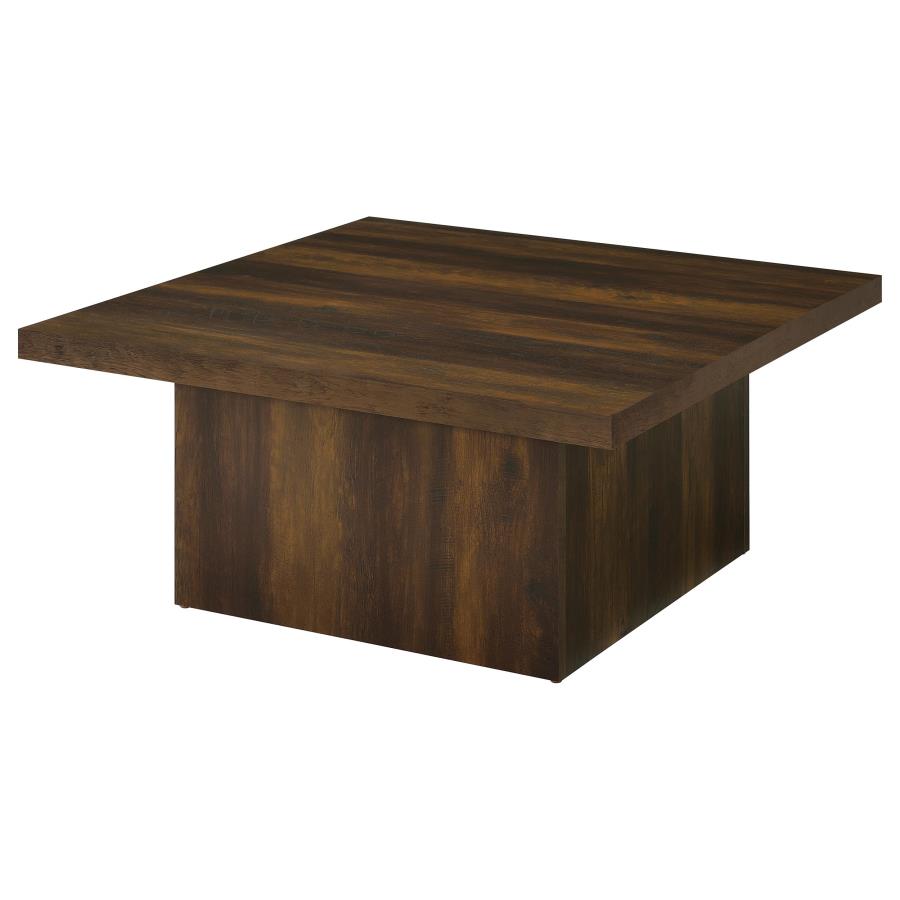 Devar Square Engineered Wood Cocktail Coffee Table Dark Pine view 4
