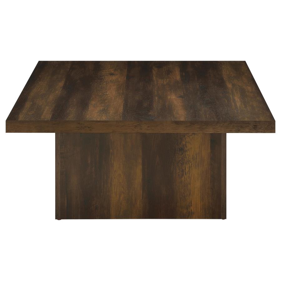 Devar Square Engineered Wood Cocktail Coffee Table Dark Pine view 6