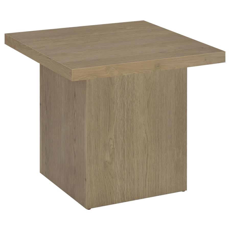 Devar 2-piece Square Cocktail Coffee End Table Set Latte view 3