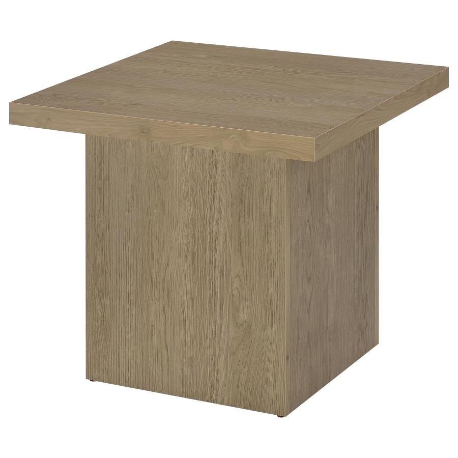 Devar 2-piece Square Cocktail Coffee End Table Set Latte view 5