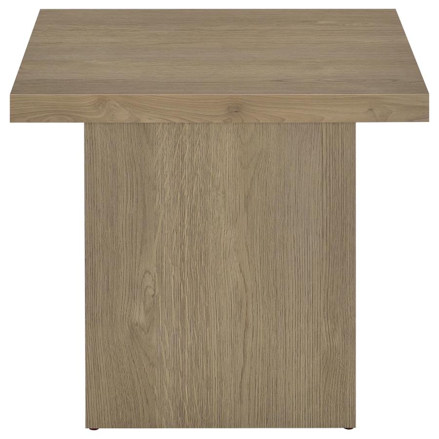 Devar 3-piece Square Cocktail Coffee End Table Set Latte view 4