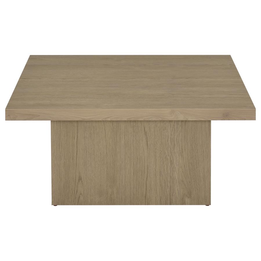 Devar Square Engineered Wood Cocktail Coffee Table Latte view 3