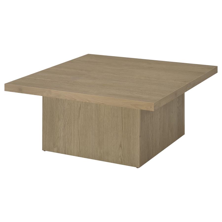 Devar Square Engineered Wood Cocktail Coffee Table Latte view 4
