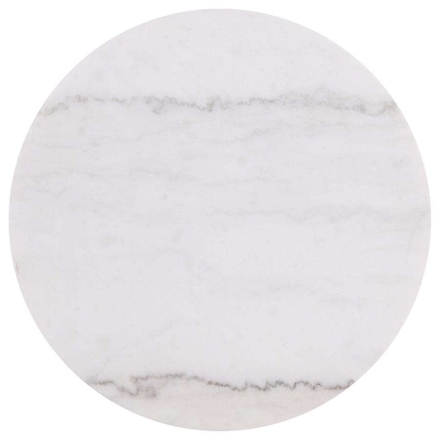 Jason 3-piece Round White Marble Coffee Table Set Greige view 4