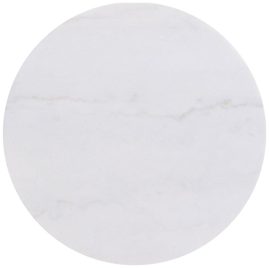 Jason 2-piece Round White Marble Coffee Table Set Honey Brown view 6
