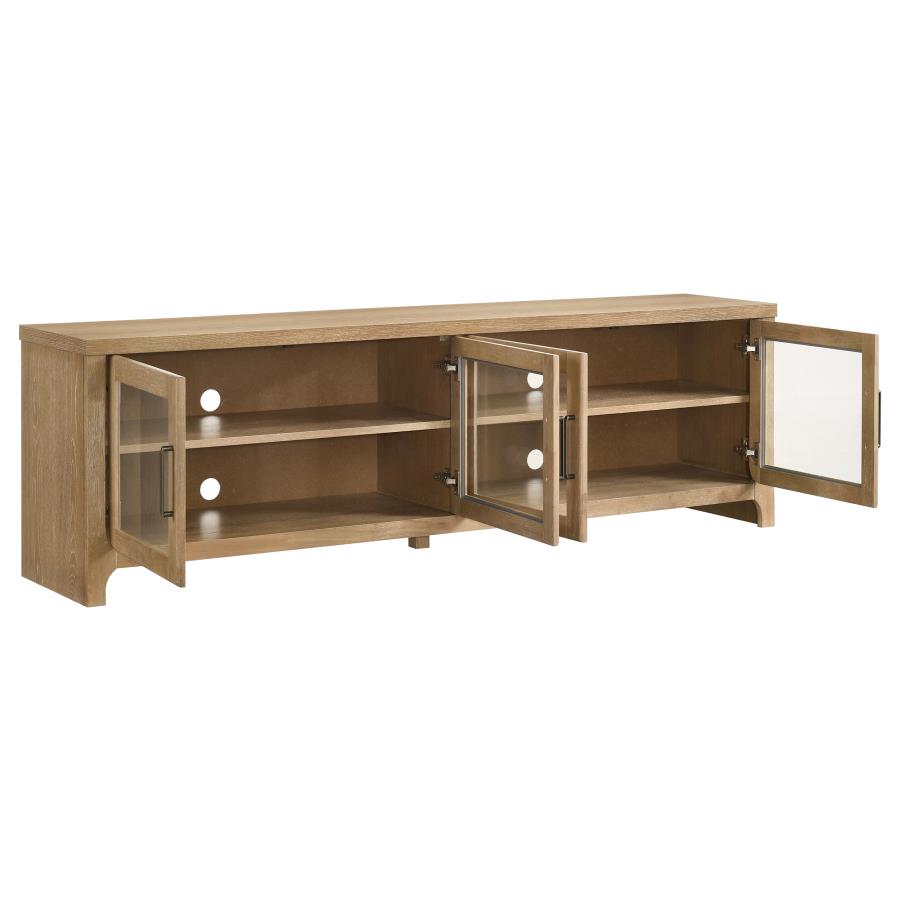 Brenham 79-inch 4-door TV Stand Media Console Washed Oak view 3