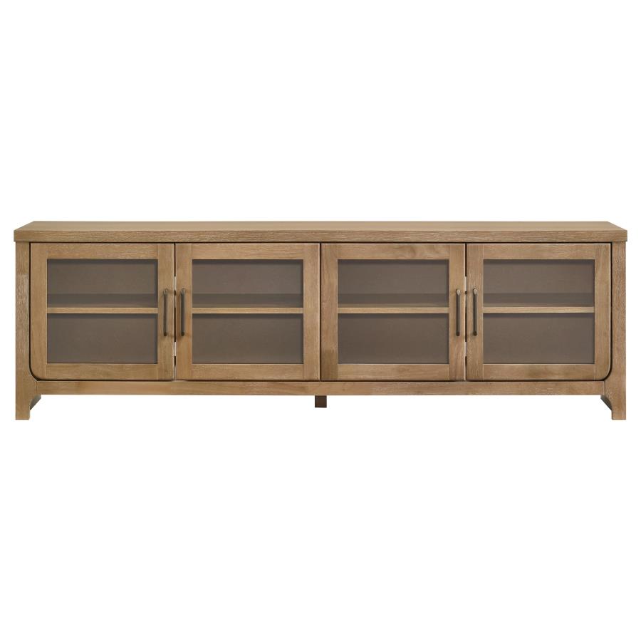 Brenham 79-inch 4-door TV Stand Media Console Washed Oak view 4