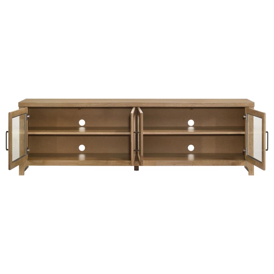 Brenham 79-inch 4-door TV Stand Media Console Washed Oak view 5