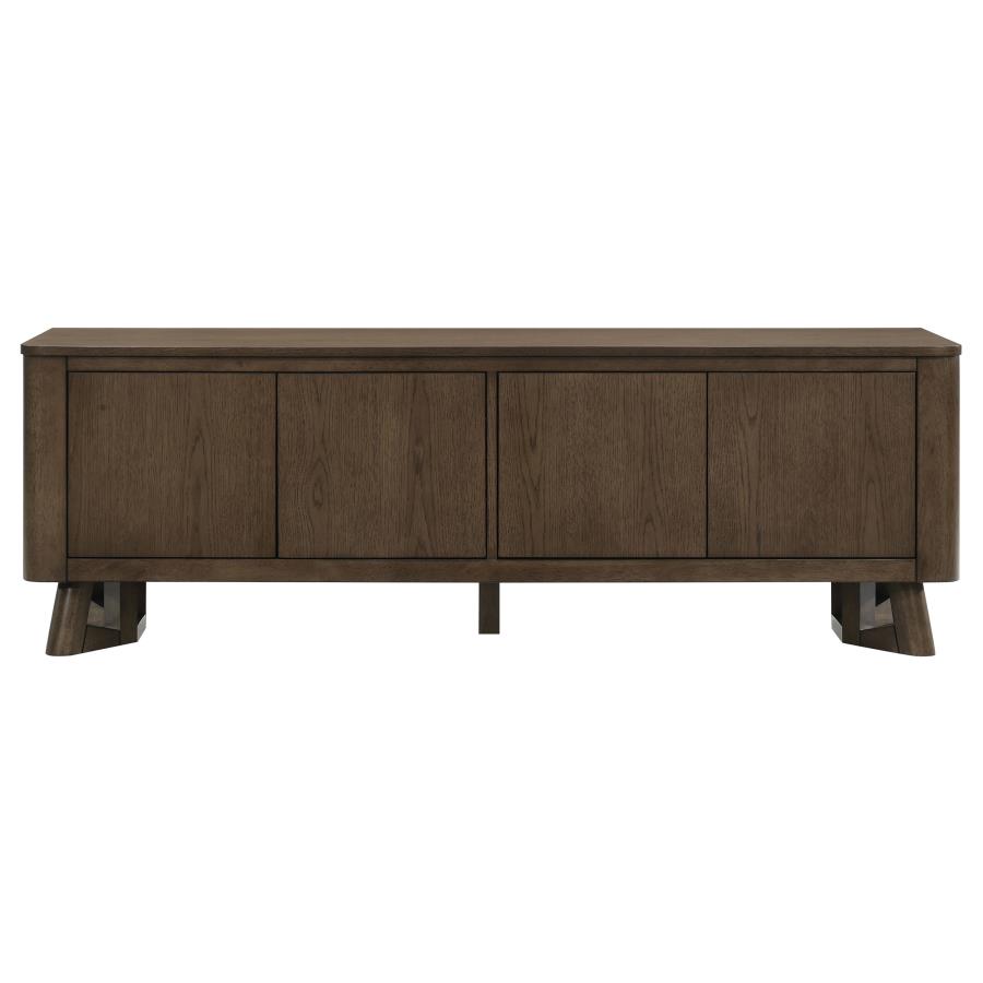 Trotter 71-inch 4-Door Wood TV Stand Media Console Brown view 4