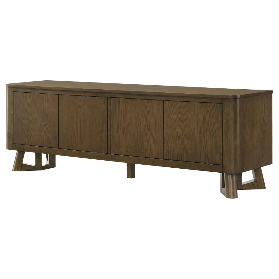 Trotter 71-inch 4-Door Wood TV Stand Media Console Brown view 6