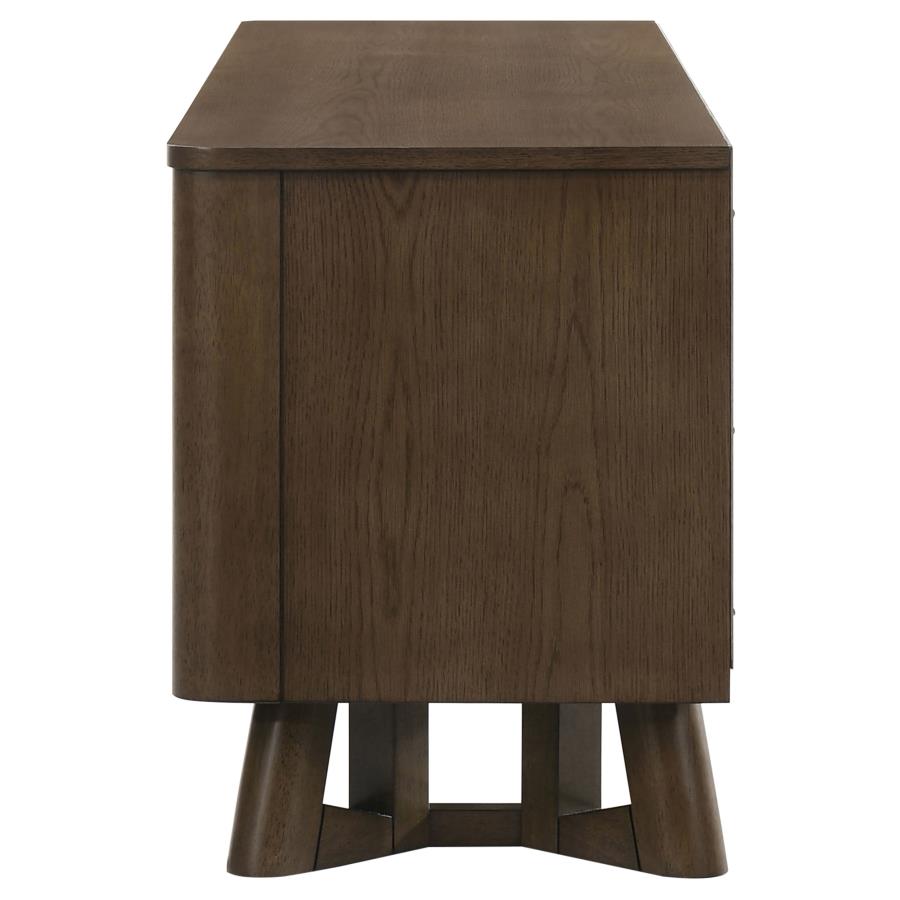 Trotter 71-inch 4-Door Wood TV Stand Media Console Brown view 7