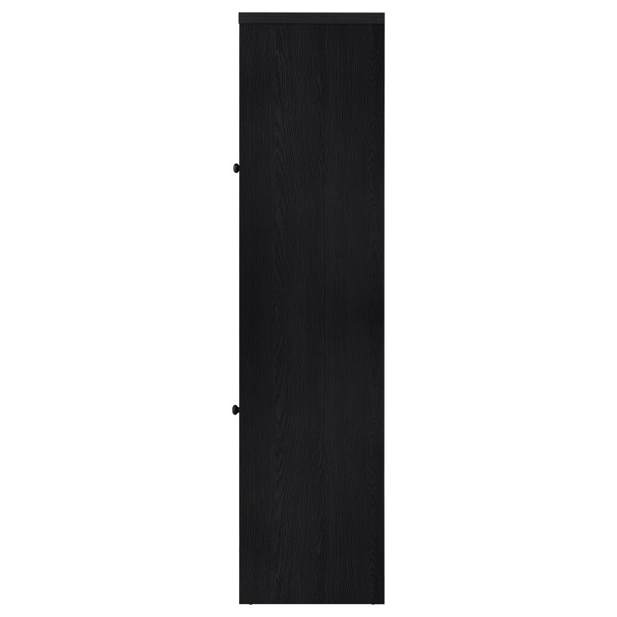 Denison 67-inch 2-door Media Tower Storage Cabinet Black view 6