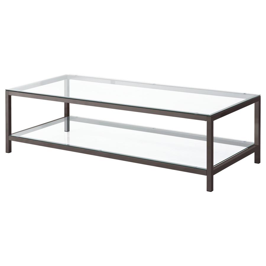 Trini 2-piece Coffee and End Table Set Black Nickel view 4