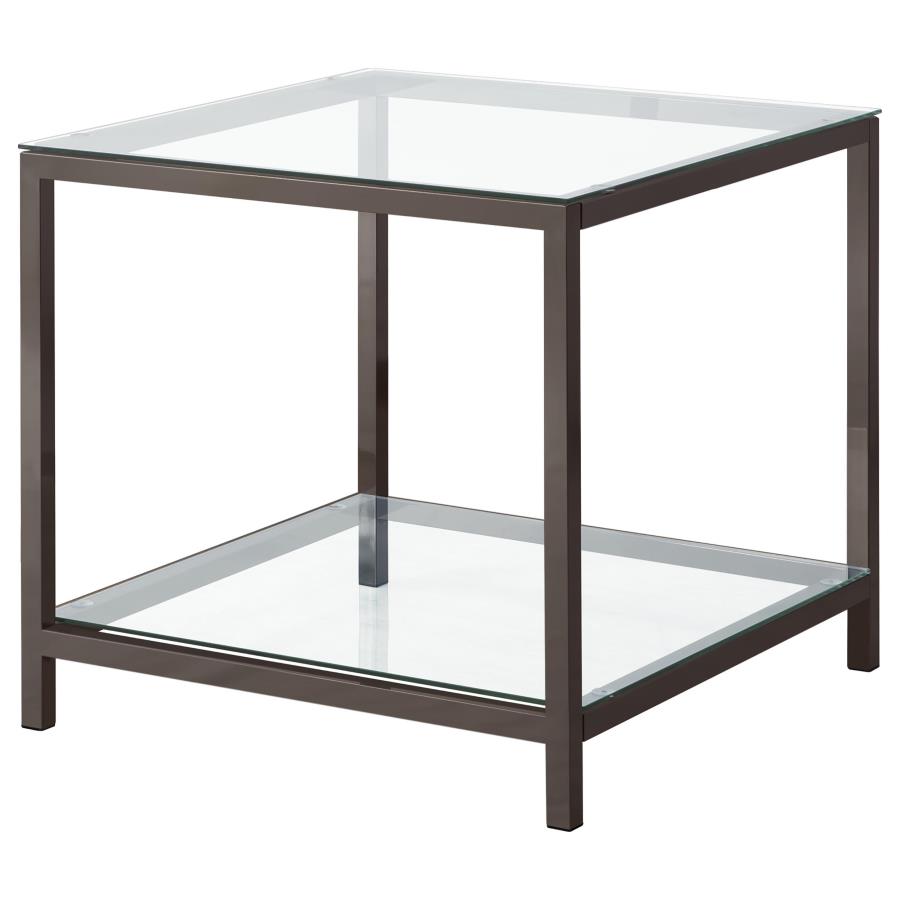 Trini 3-piece Coffee and End Table Set Black Nickel view 3