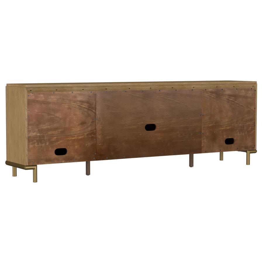 Arini Rattan Cane 2-door TV Stand Media Console Sand Wash view 7