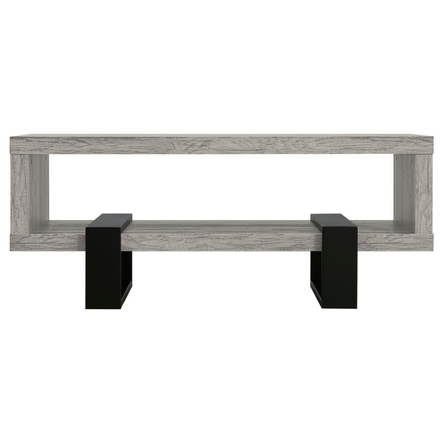 Dinard Engineered Wood Cocktail Coffee Table Grey Driftwood view 3