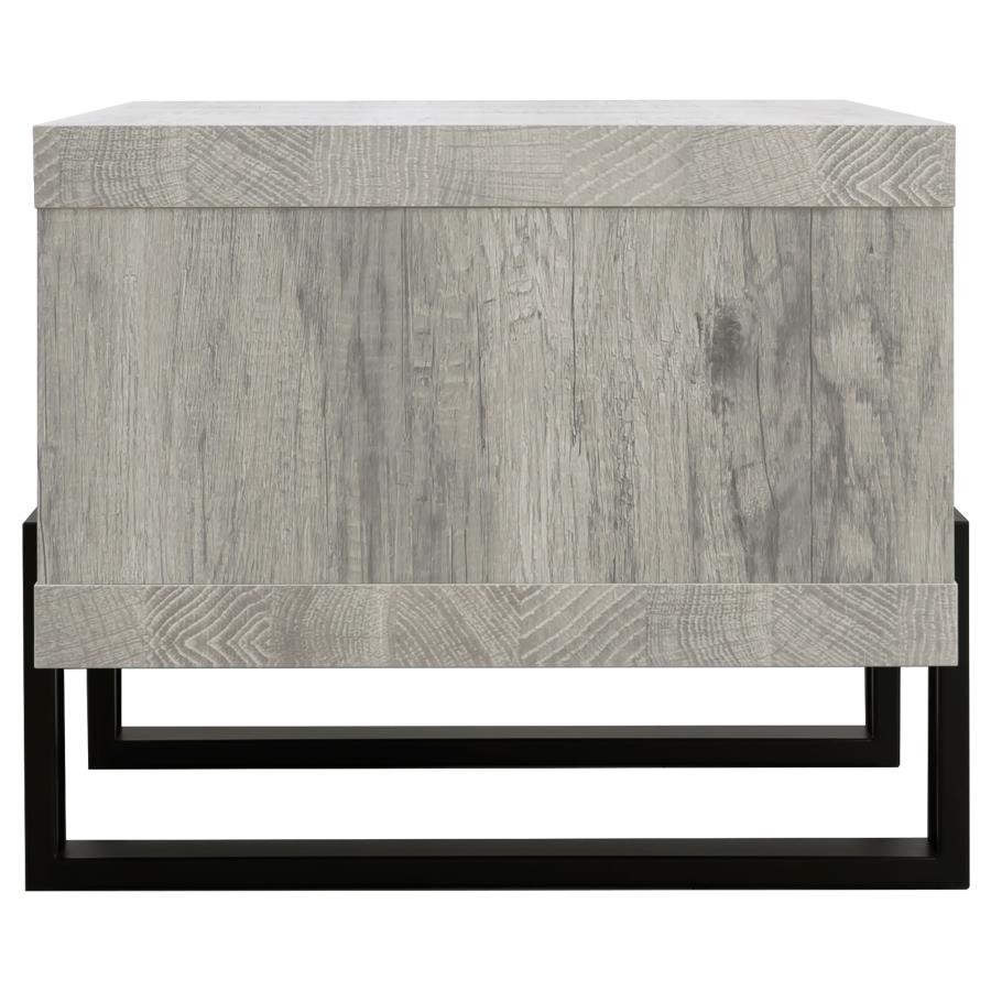 Dinard Engineered Wood Cocktail Coffee Table Grey Driftwood view 5